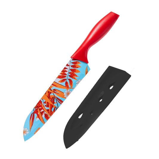 Floral Stainless Steel Kitchen Knife Set